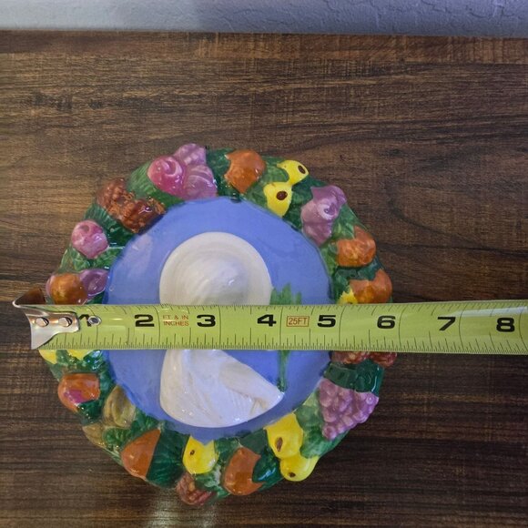 Vintage Hand-Painted Ceramic Madonna & Child Design Religious Plate numbered - Picture 5 of 10